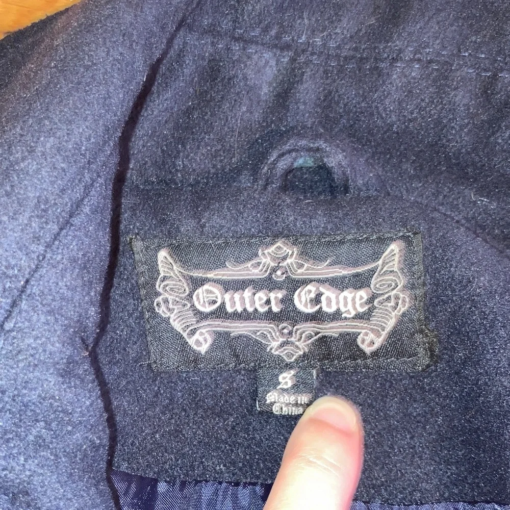 Women’s Outer Edge Navy Blue Pea Coat Jacket - Picture 2 of 8